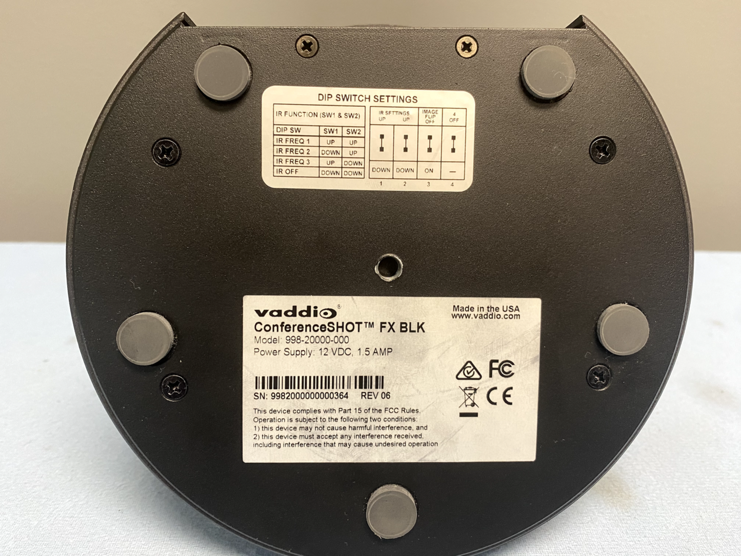 Vaddio ConferenceSHOT FX BLK 998-20000-000 Conferencing Camera