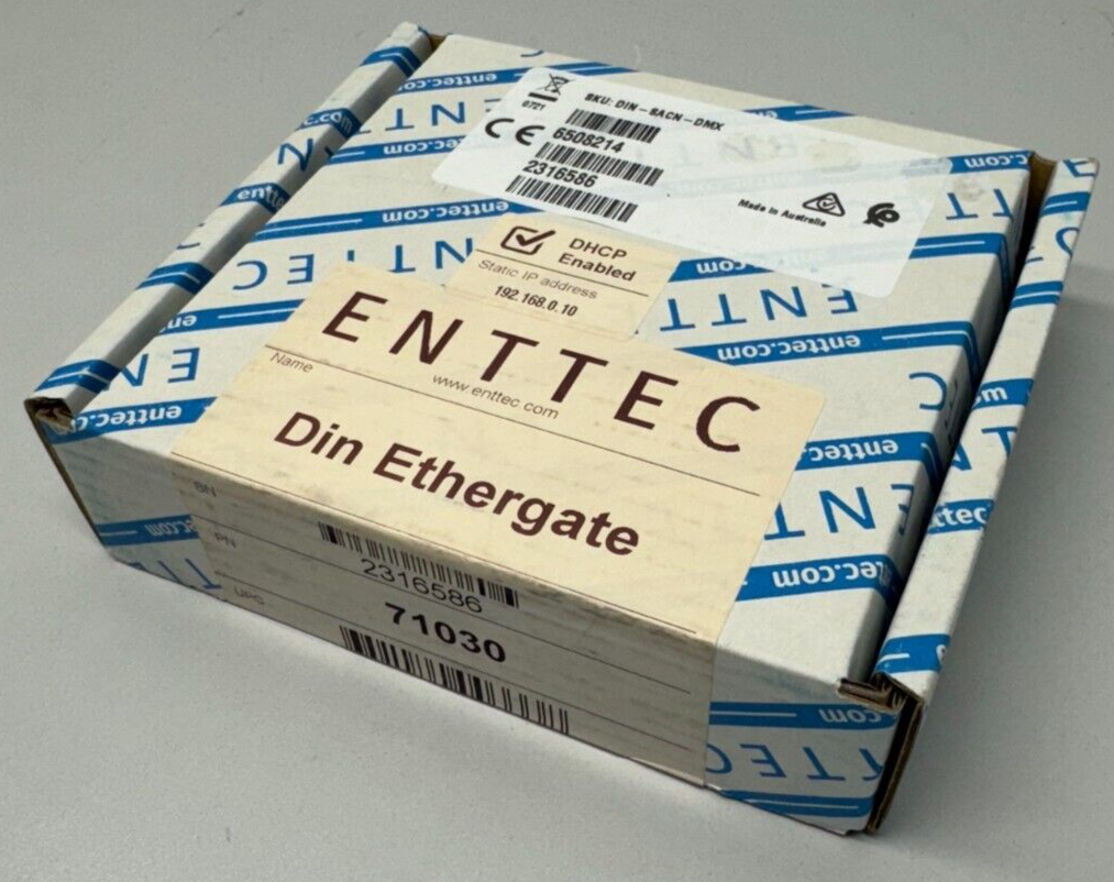 Enttec Crestron DIN-SACN-DMX Ethernet to DMX Converter 71030 6508214