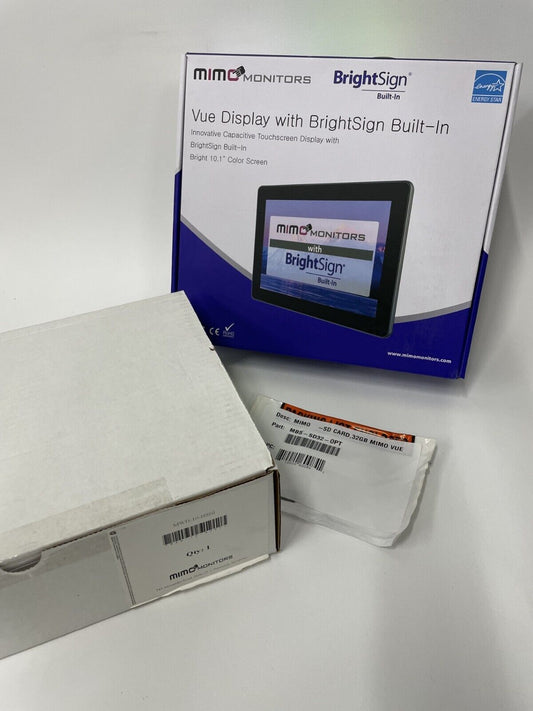 Mimo Vue 10.1" BrightSign Built-in Touchscreen Monitor Display w/ Wall Mount and