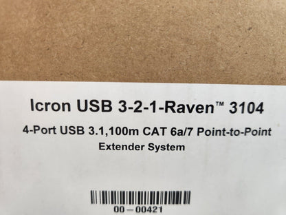 Icron USB 3-2-1 Raven 3104 4 port USB 3.1 Extender  NEW