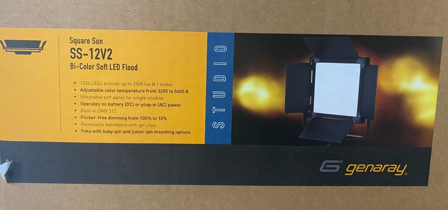 Genaray SS-12V2 Square Sun Bi-Color Soft LED Flood