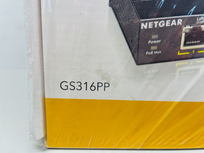 Netgear GS316PP Gigabit Ethernet PoE + Unmanaged High-Power PoE+ Switch