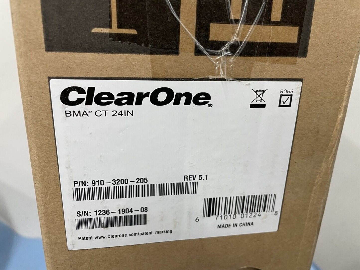 ClearOne BMA CT 24" Ceiling Tile Beamforming Microphone Array 910-3200-205