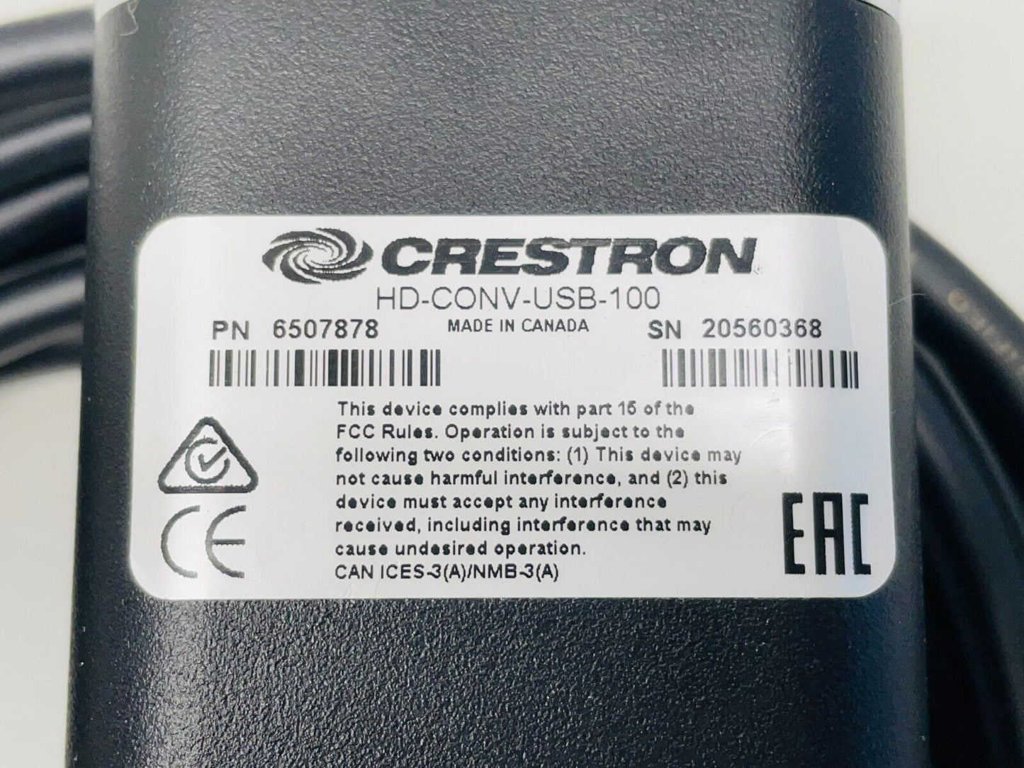 Crestron HD-CONV-USB-100 HD to USB Video Converter 6507878