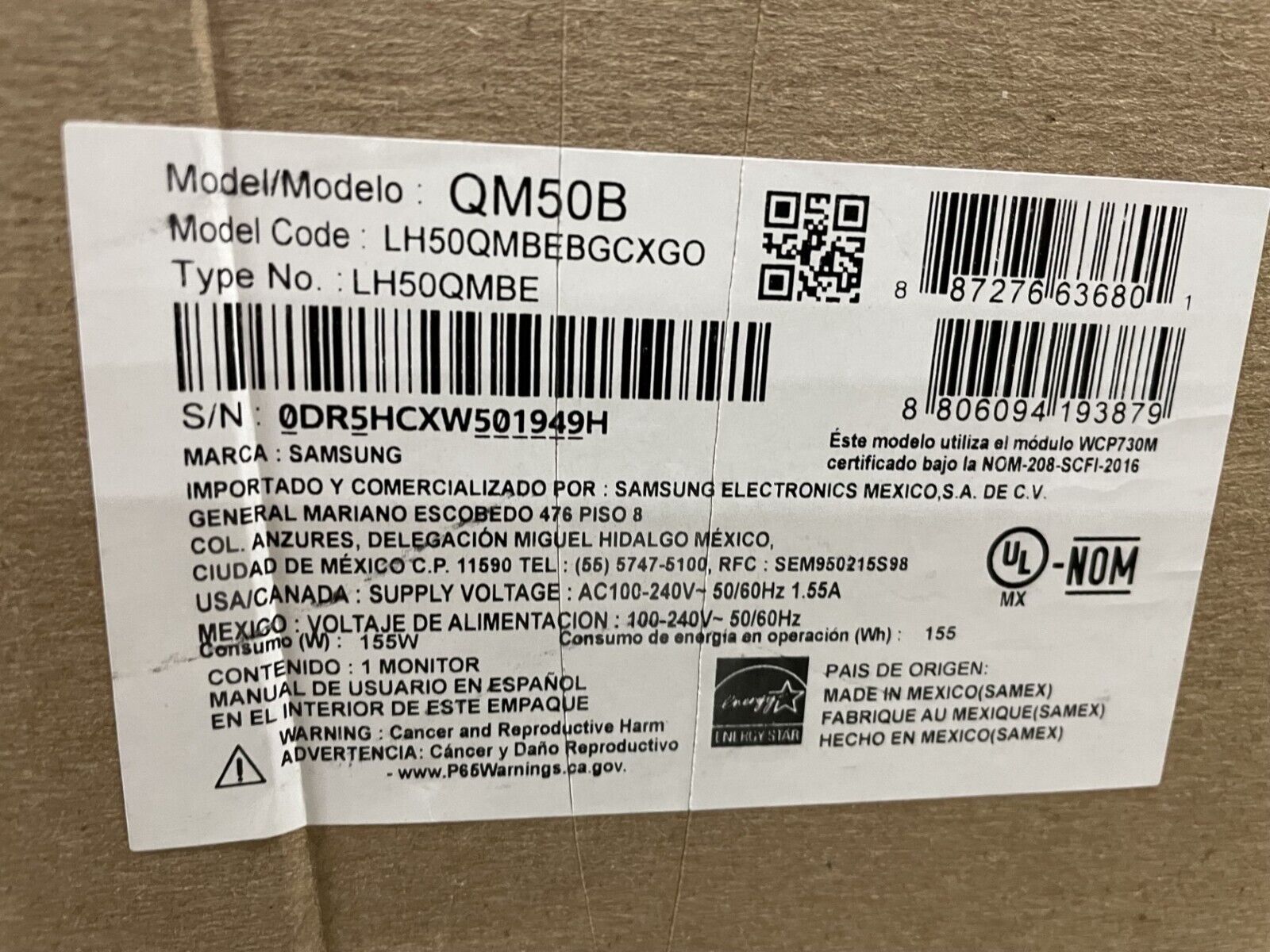 Samsung QM50B QMB Series 50 Pro Digital LED 4K HD Signage Display M Samsung QM50B QMB Series 50 Pro Digital LED 4K HD Signage Display M