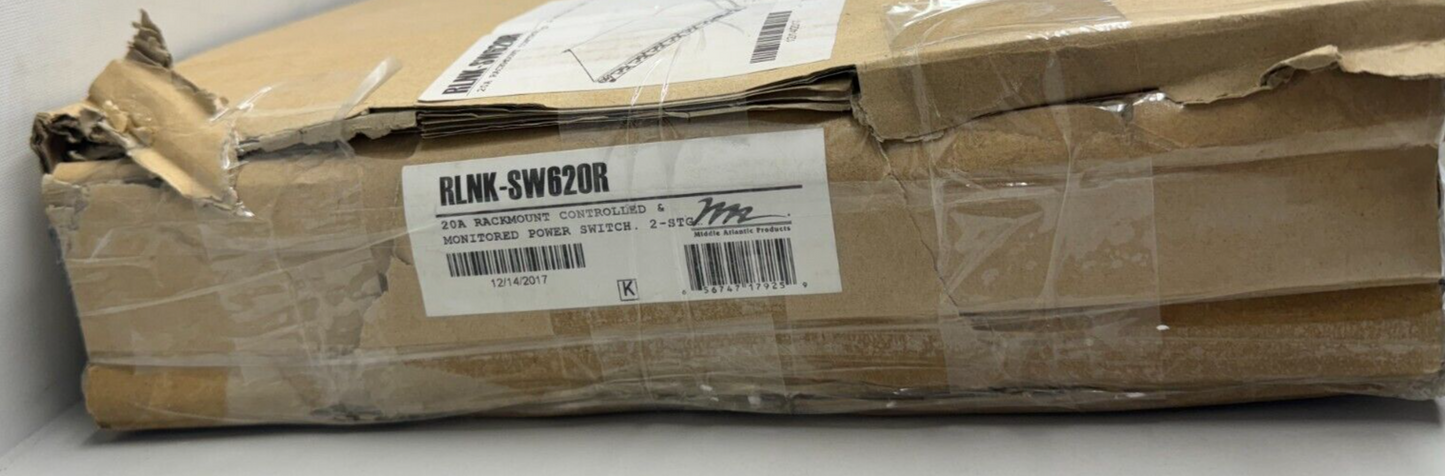 Middle Atlantic RLNK-SW620R 20A Rackmount Controlled & Monitored Power Switch