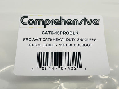 Comprehensive  CAT6-15PROBLK Integrator Series CAT6 Heavy Duty Patch Cable -15ft