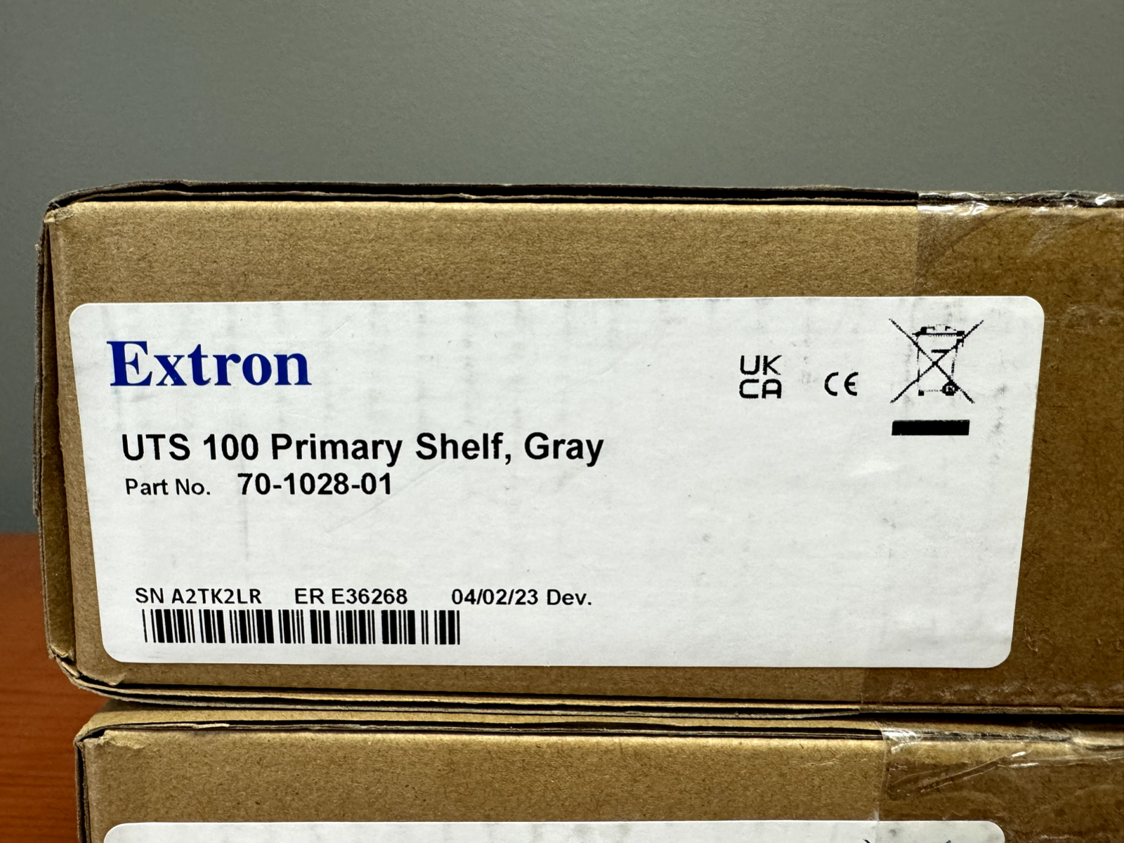 Extron UTS 100 Primary Shelf, Gray 70-1028-01 Lot of 2 Under Table She ...