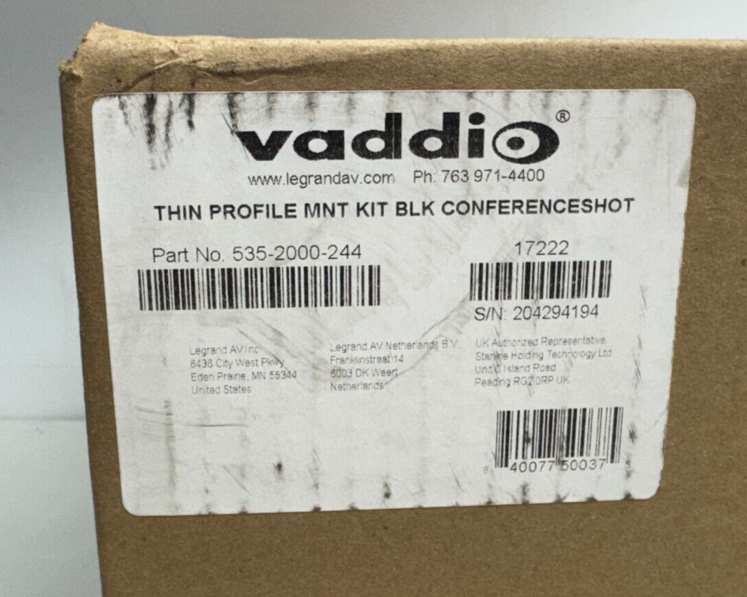 Vaddio Wall Mount for ConferenceSHOT 10 and FX Cameras (Black) 535-2000-244