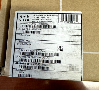 Cisco CBS350-8P-2G-NA 8-Port Gigabit PoE+ Compliant Managed Network Switch