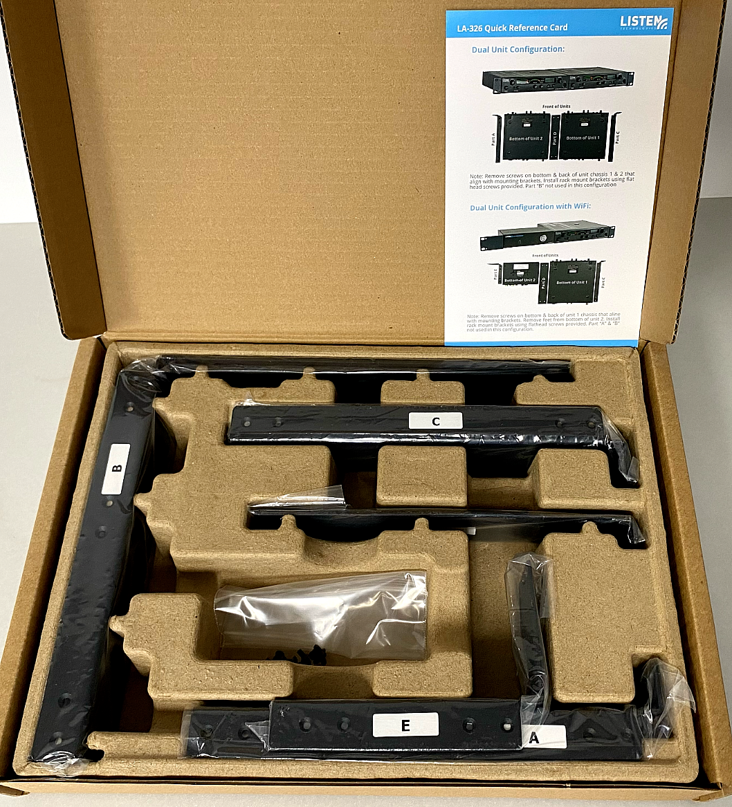 Listen Technologies LA-326 Universal Rack Mounting Kit