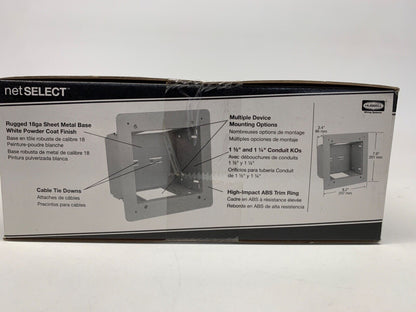 Hubbell netSELECT NSAV62M / Flat Panel TV Connection Enclosure 2 Gang In-Wall