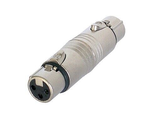 Neutrik NA3FF 3-Pole XLR Female Adapter / XLRF Gender Converter Adaptor - New!