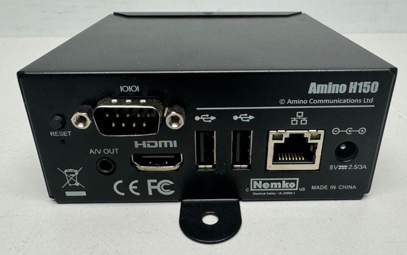 Amino H150 High Definition HDMI IPTV OTT Set-Top Box with Remote & Power Adaptor