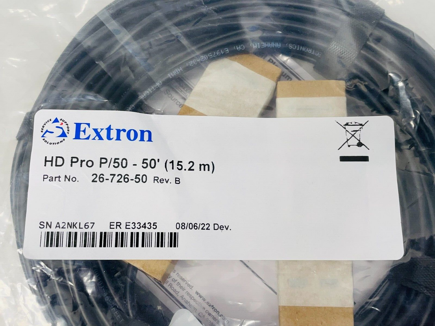 Extron HD Pro P/50-50' (15.2 m) HDMI Premium High Speed Optical Cable 26-726-50