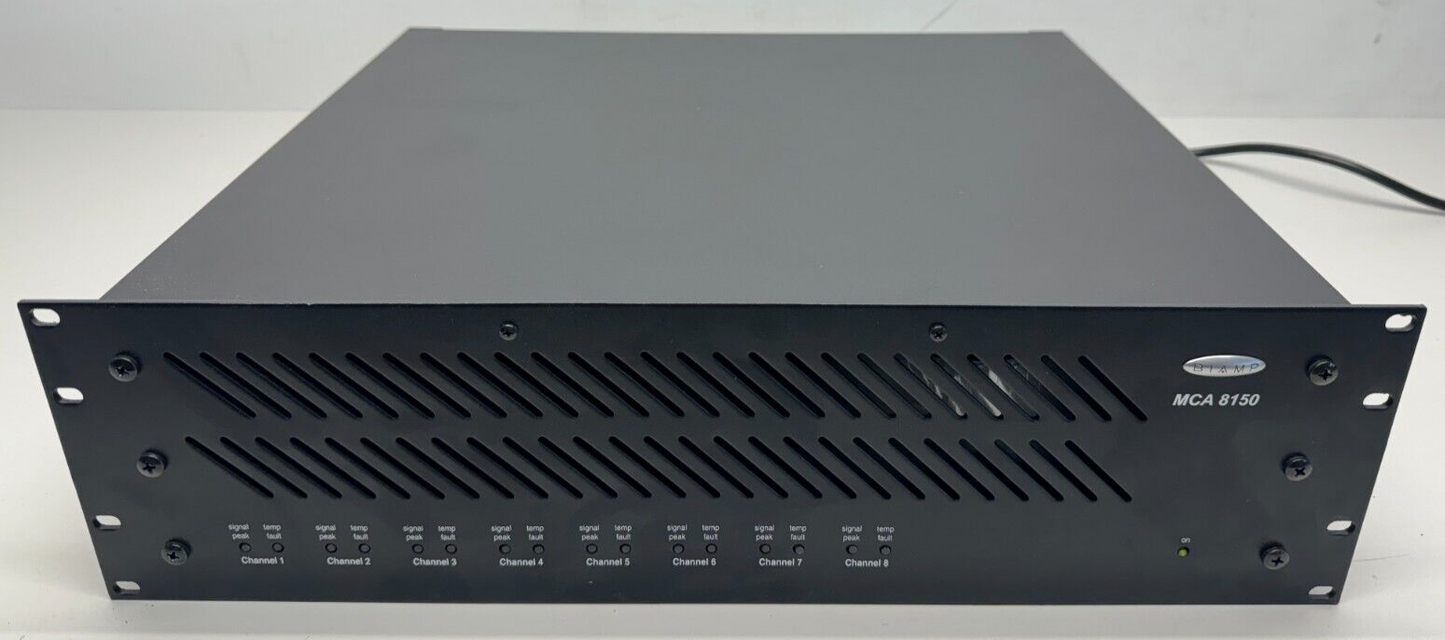 Biamp MCA 8150 Multi Channel Power Amplifier, 8 channels of 150W w/Power Cord