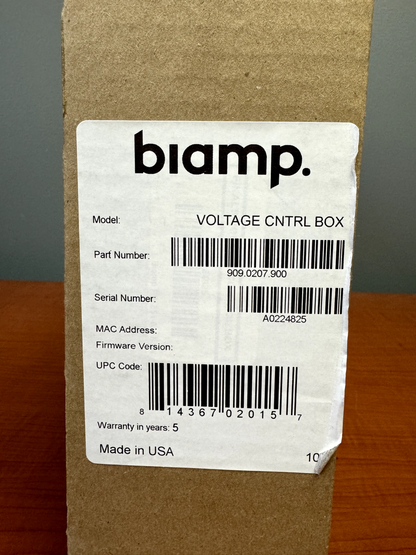 Biamp VOLTAGE CNTRL BOX 909.0207.900 Voltage Control Box