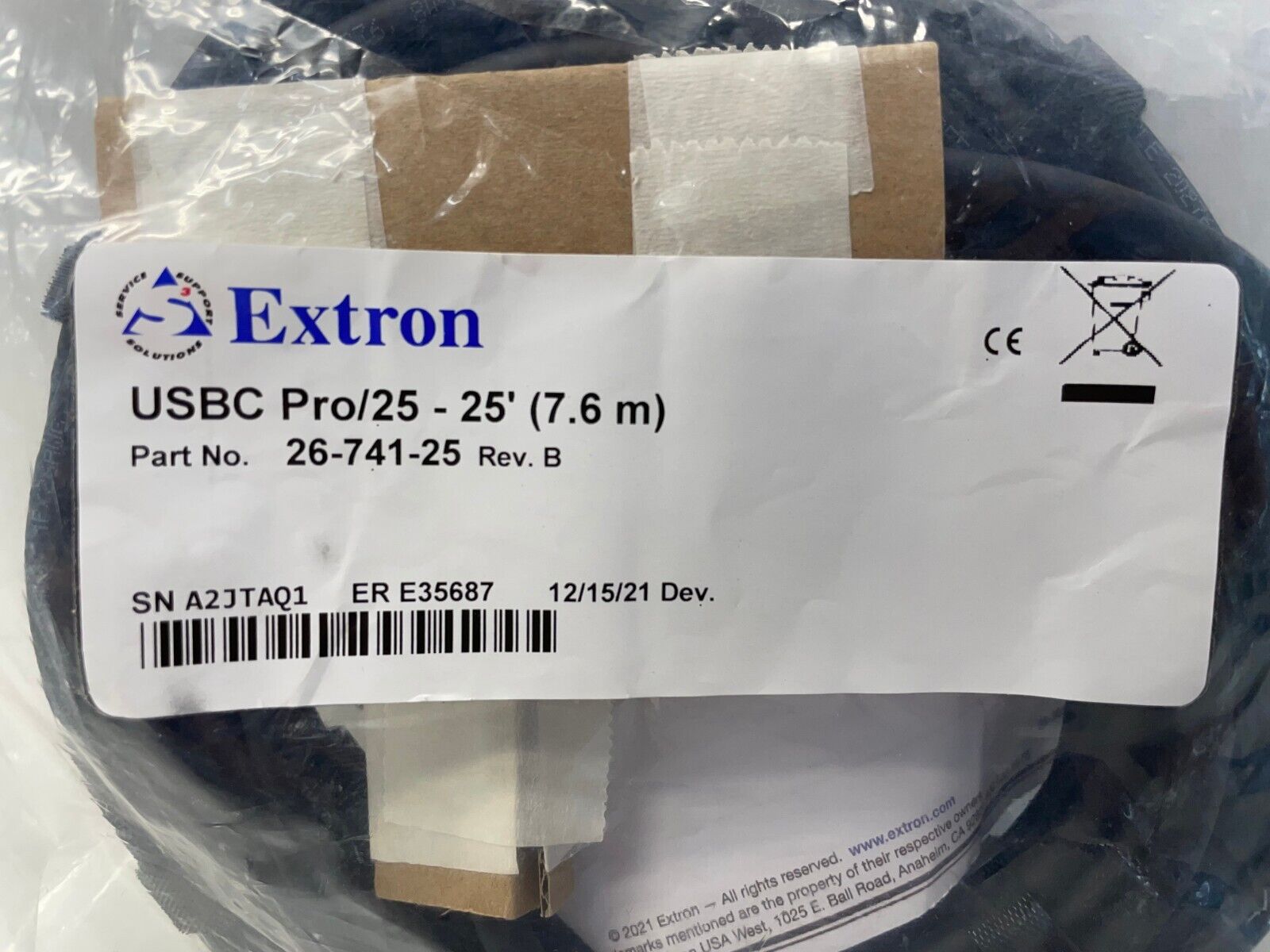 Extron 26-741-25 USBC Pro/25 - 25' (7.6 m) – LPAV