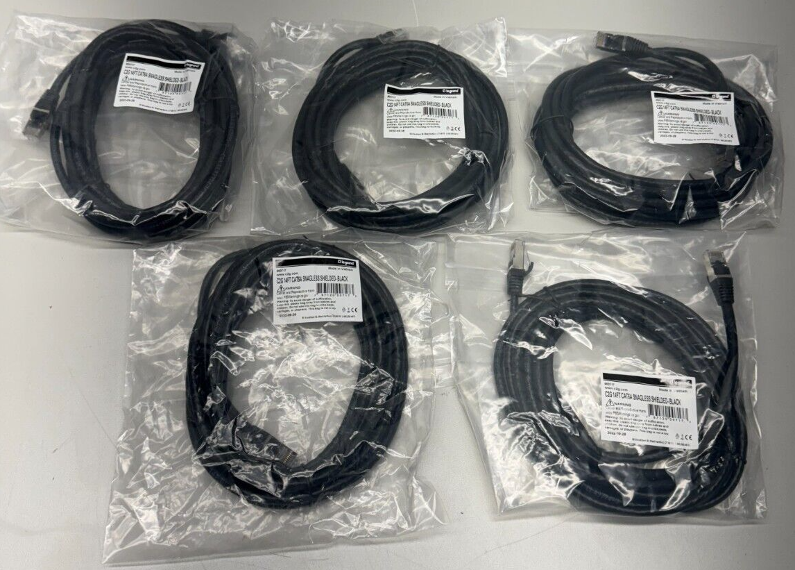 C2G 14FT CAT6A Snagless Shielded (Black) LOT OF 9