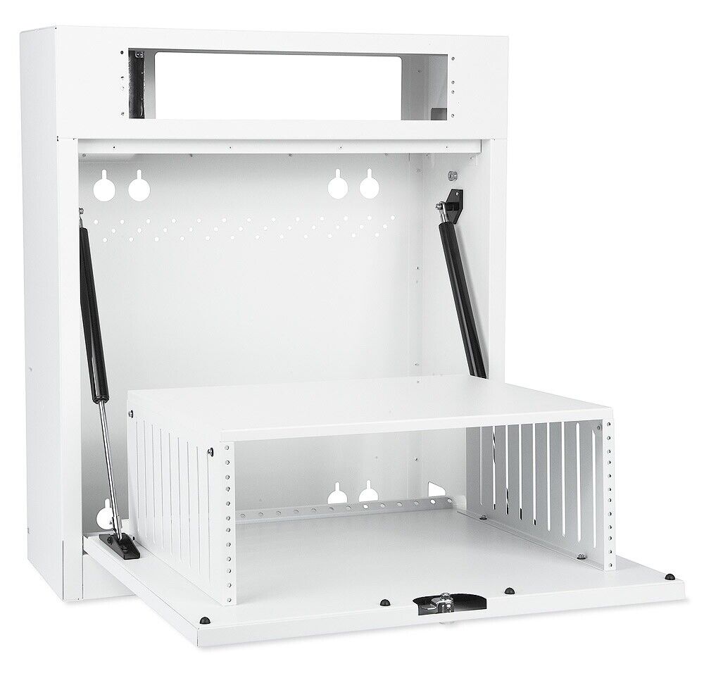 Extron 60-458-03 Lockable Metal Wall Box with Flip-Down 4U Rack Space ...