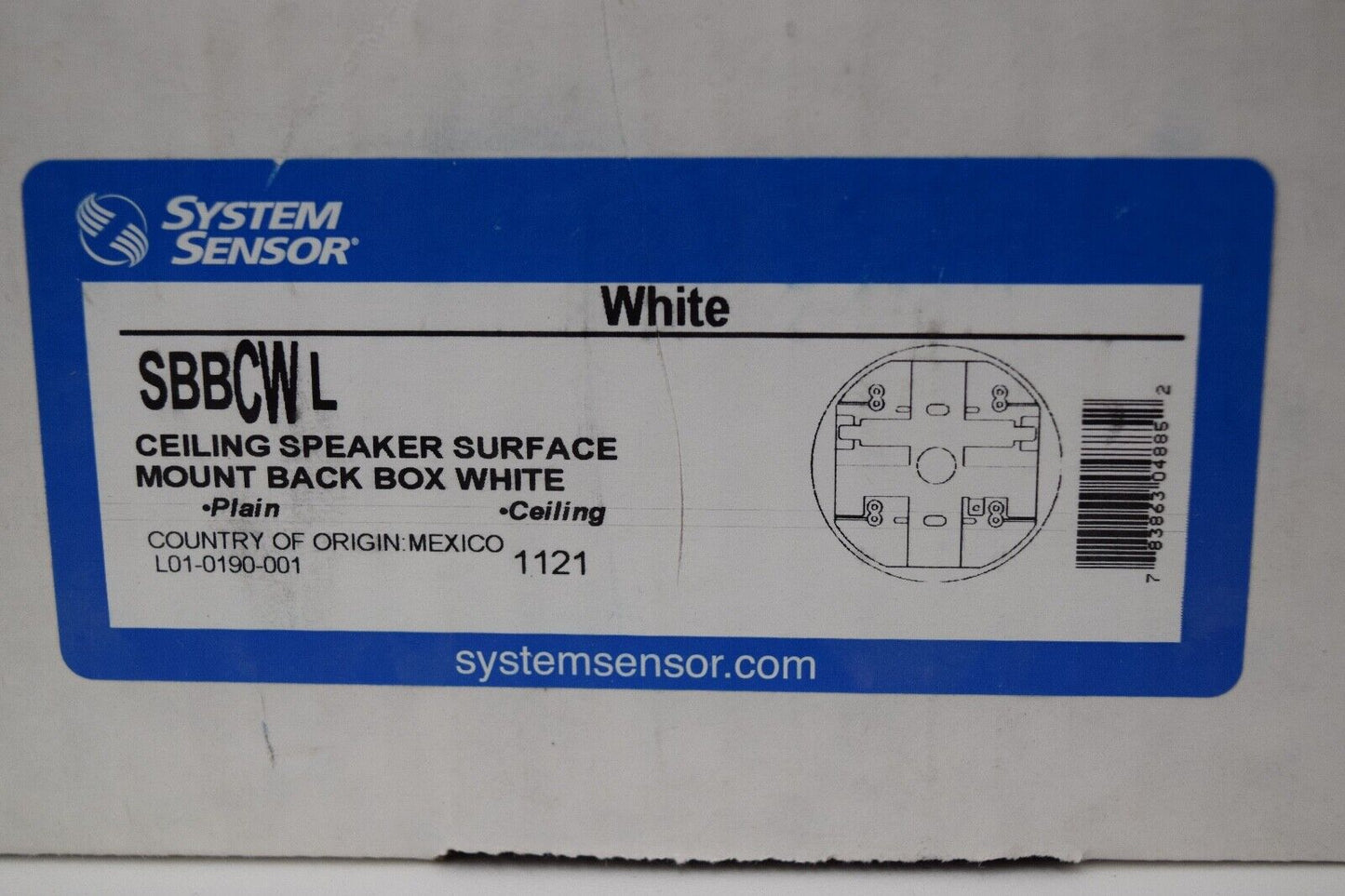 System Sensor SBBCWL Ceiling Speaker Surface Mount Back Box WHITE  ( LOT OF 11 )