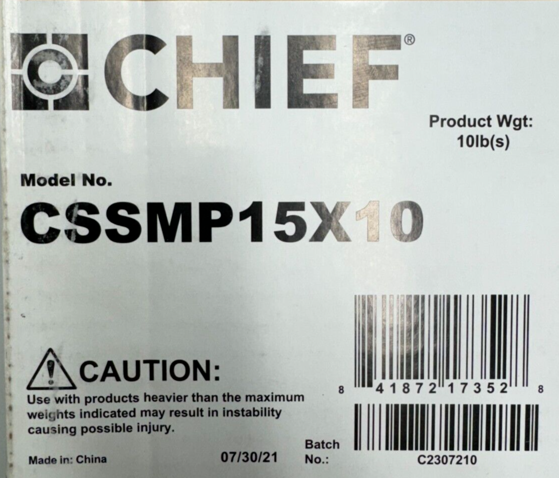 Chief CSSMP15X10 Sliding Component Storage Panel