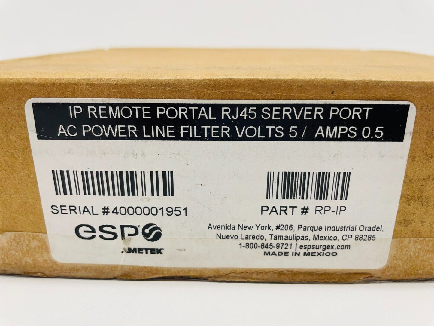 ESP SurgeX RP-IP RemotePortal with 1-Port Gigabit Network Switch Configuration