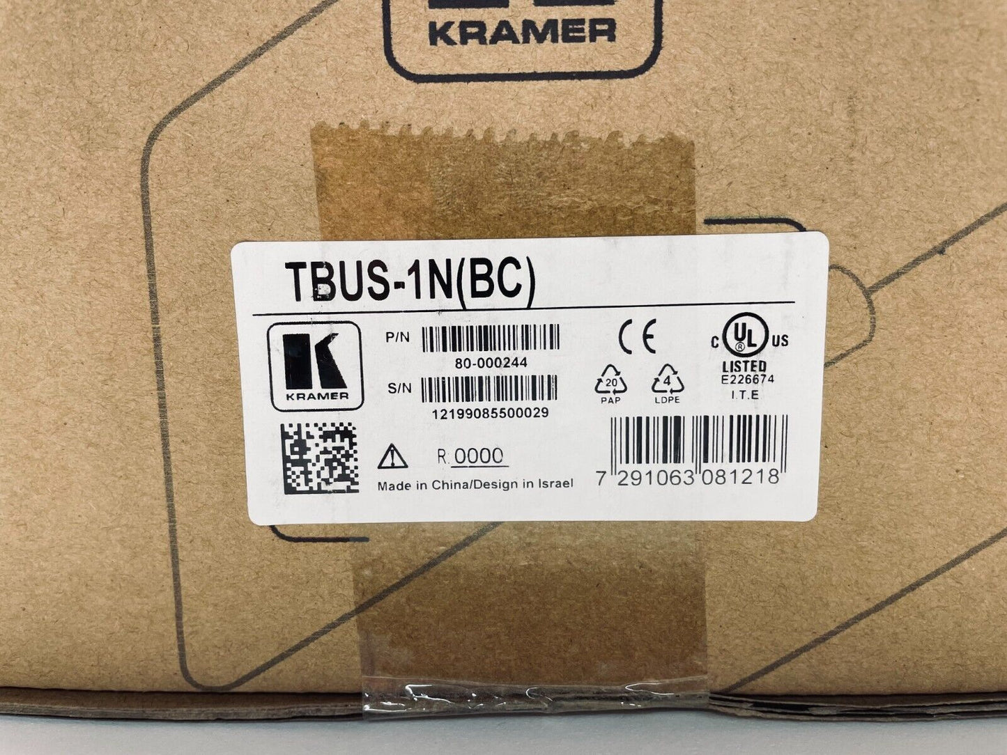 Kramer TBUS-1N(BC) Table Mount Modular Multi-Connection Solution (Silver Lid)