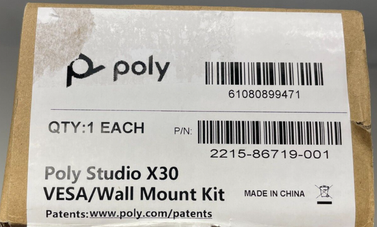 Poly Studio X30 VESA Inverted Mounting Kit 2215-86719-001