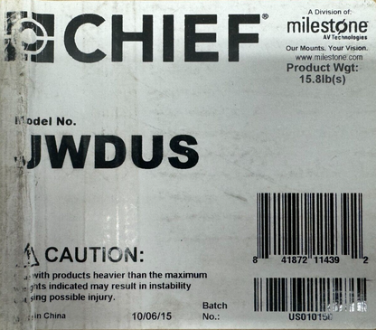 Chief JWDUS Universal Flat Panel Dual Swing Arm Wall Mount (Silver)