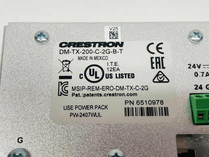 Crestron DM-TX-200-C-2G-B-T Wall Plate DigitalMedia 8G+ Transmitter 200 6510978