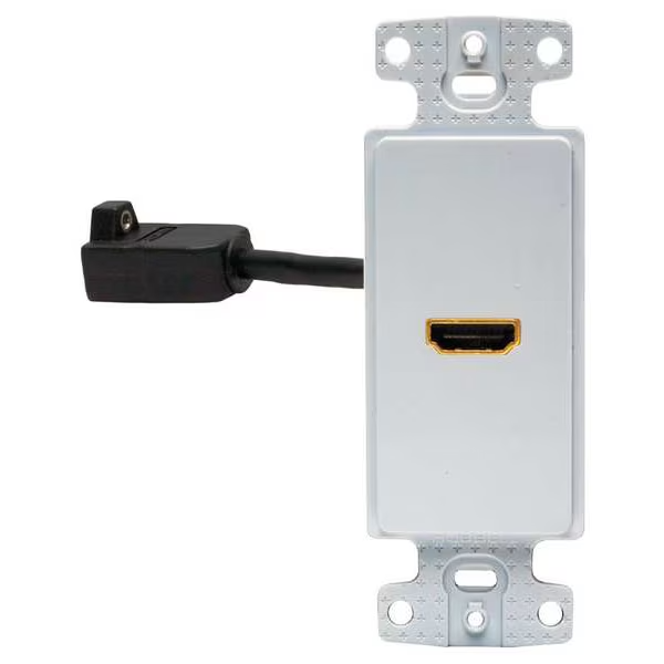 Hubbell NS801W NetSelect 1-Gang HDMI Female Decorator Wall Plate / Jack - White