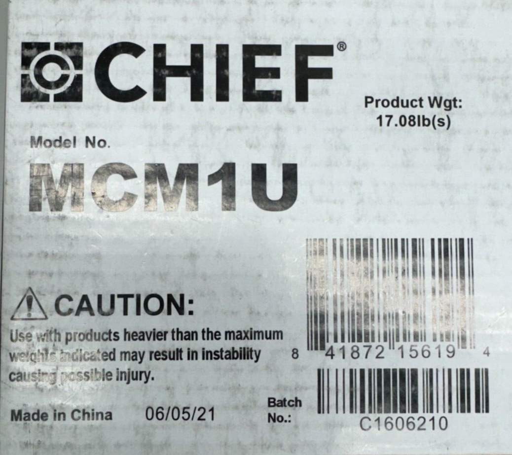 Chief MCM1U FUSION Medium Flat Panel Ceiling Mount (Black)