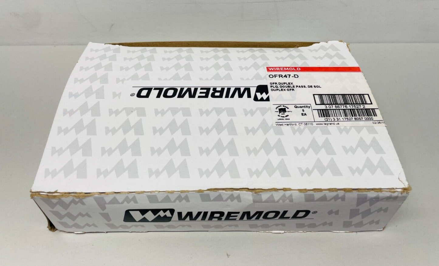 Wiremold OFR47-D OFR Series Overfloor Raceway Duplex Device Plate BOX OF 6