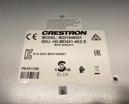 Crestron HD-MD4X1-4KZ-E (6511306) w/ PW-2407WU Power Supply