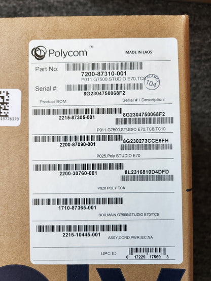 Polycom Poly G7500 Conferencing Sys Studio E70 Camera/TC8 Cont.   7200-87310-001