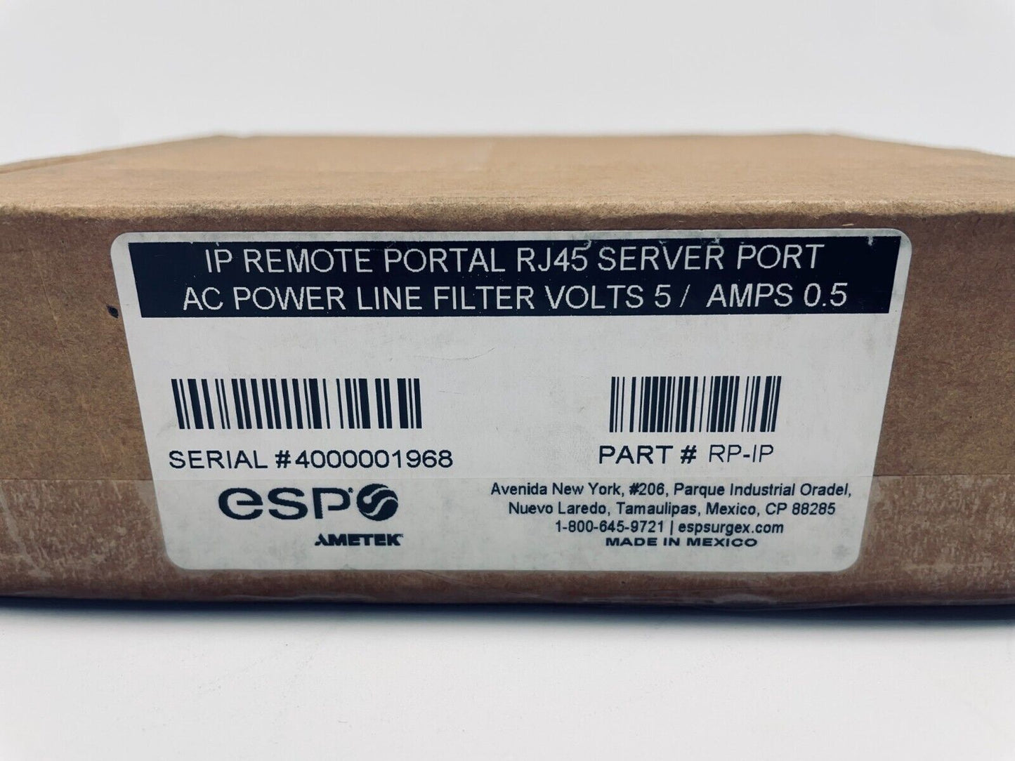 ESP SurgeX RP-IP RemotePortal with 1-Port Gigabit Network Switch Configuration