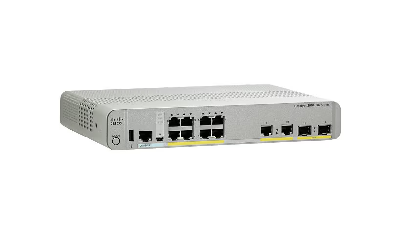 Cisco WS-C2960CX-8TC-L / 8G Ethernet Ports, 2 1G SFP and 2 1G Copper Uplinks