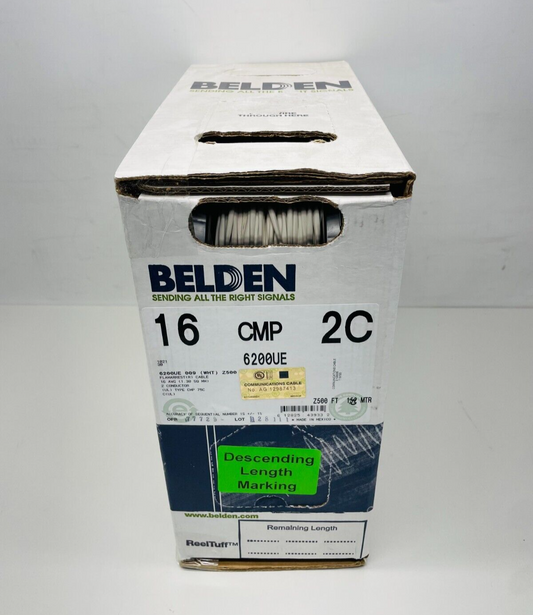 Belden 6200UE 009Z500 Plenum-Rated Commercial Speaker Cable 500ft