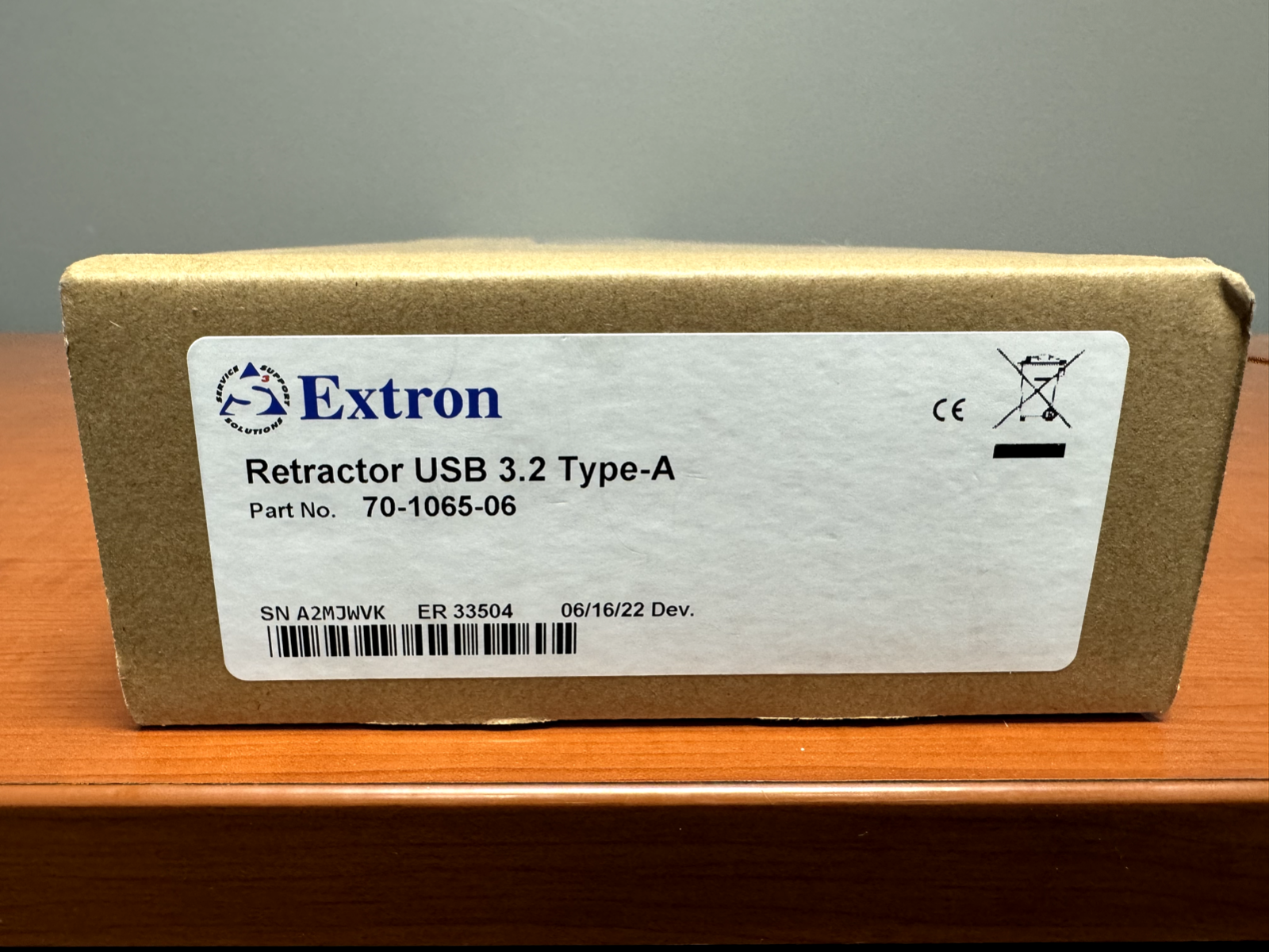 Extron 70-1065-06 Retractor USB 3.2 Type-A, Type-A to USB Type-B; 3 fe ...