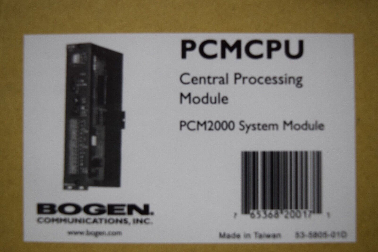 Bogen PCMCPU Central Processing Module for Bogen's PCM2000 Zone Paging ...