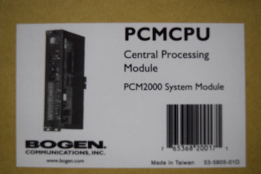 Bogen PCMCPU Central Processing Module for Bogen's PCM2000 Zone Paging System