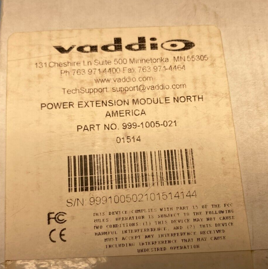 Power Extension Module Vaddio 999-1005-021 Power Extension Module – LPAV