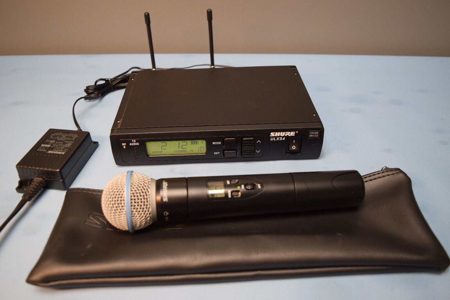 Shure ULXS4 / ULX2 Beta Wireless Handheld Microphone System G3 band 470-506 MHz