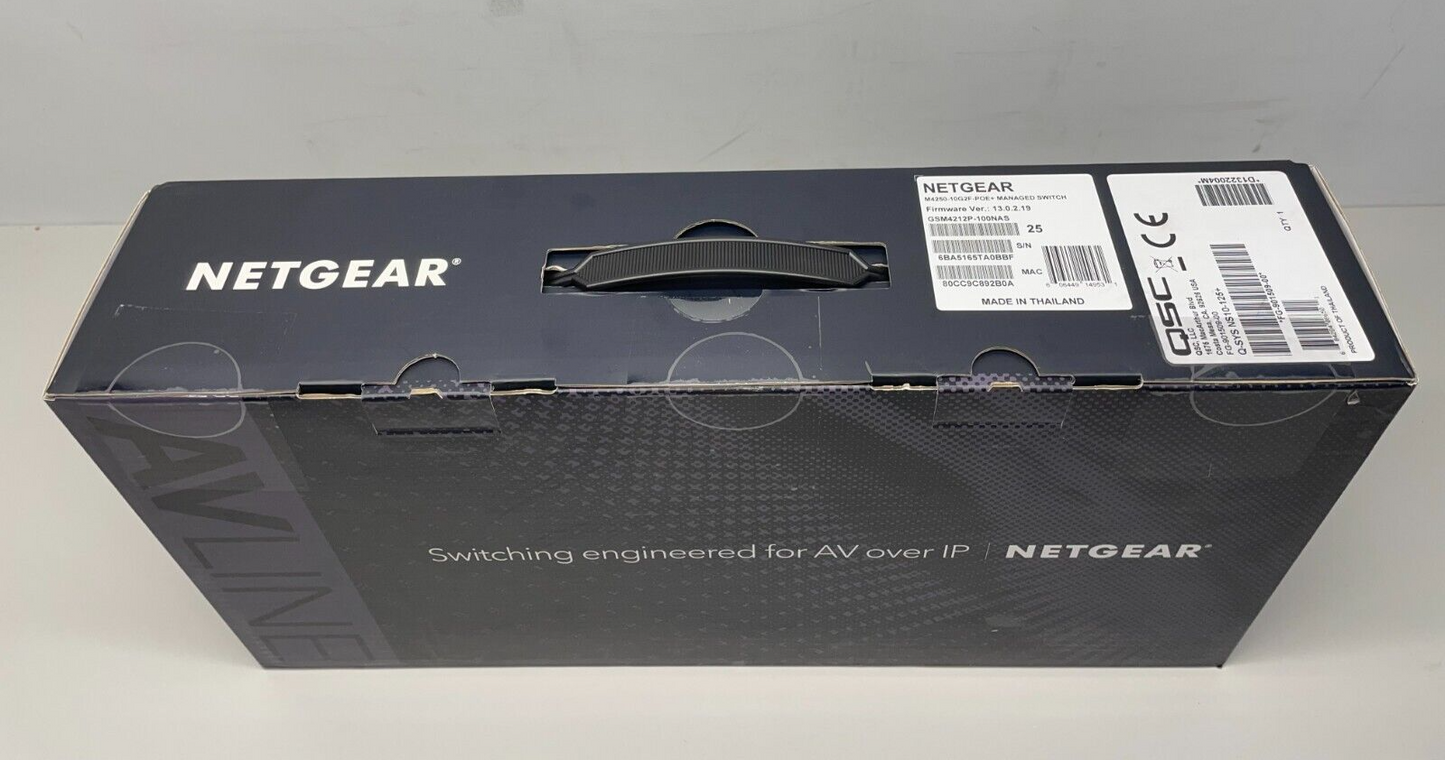 QSC/Netgear Q-SYS NS Series NS10-125+ High-Performance Network Switch