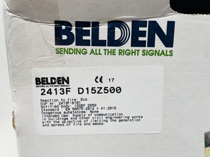 Belden 2413F D15Z500 Category 6+ Enhanced Cable, 4 Pair, F/UTP, CMP