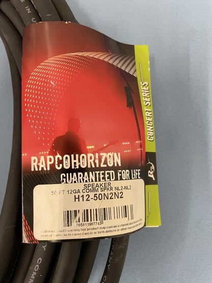 Rapco Horizon Concert Series 50' 12-Gauge Speaker Cable with Speakon/Neutrik NL2