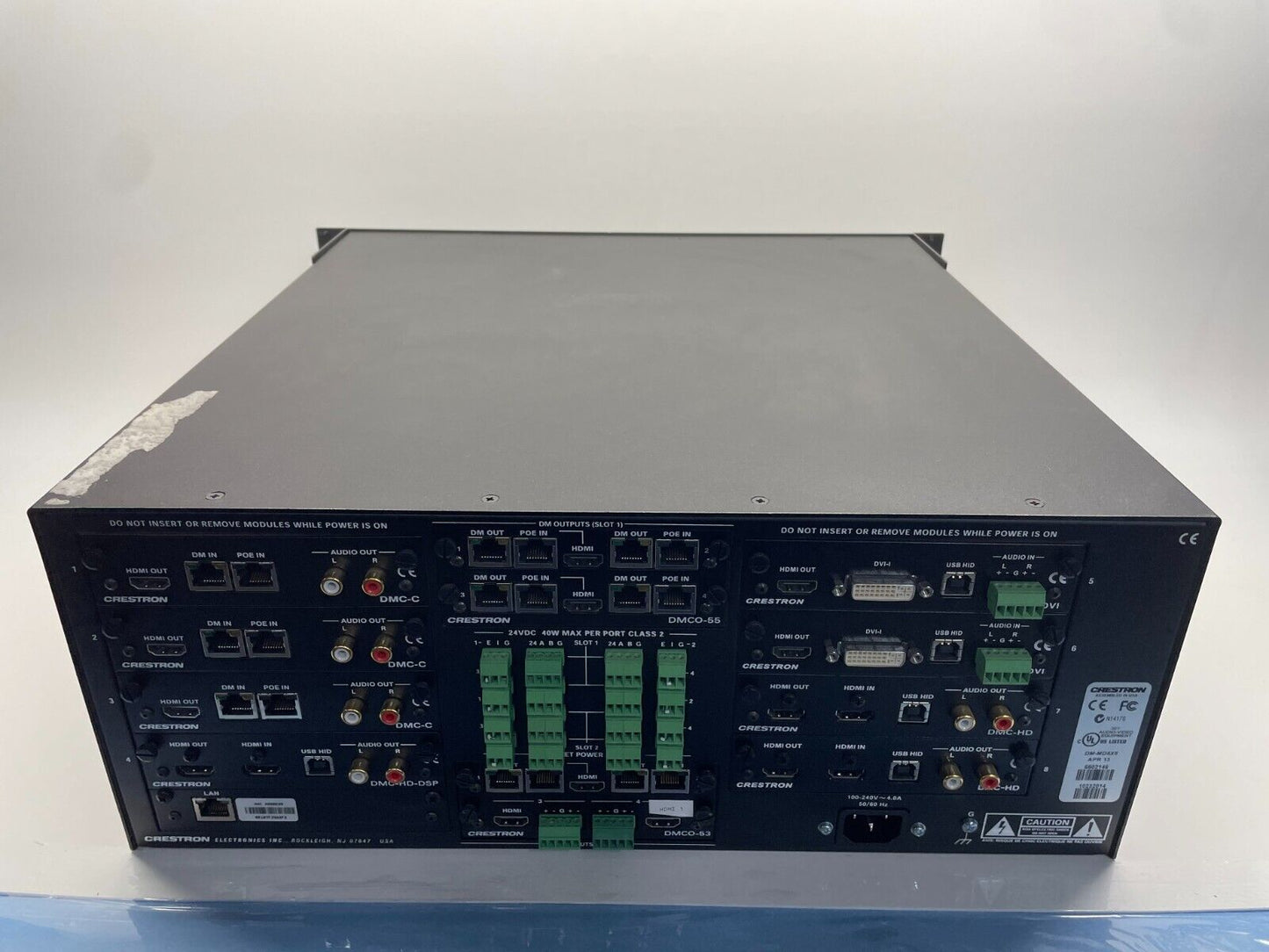 Crestron DM-MD8X8 - 8x8 DigitalMedia Switcher with Pictured Cards