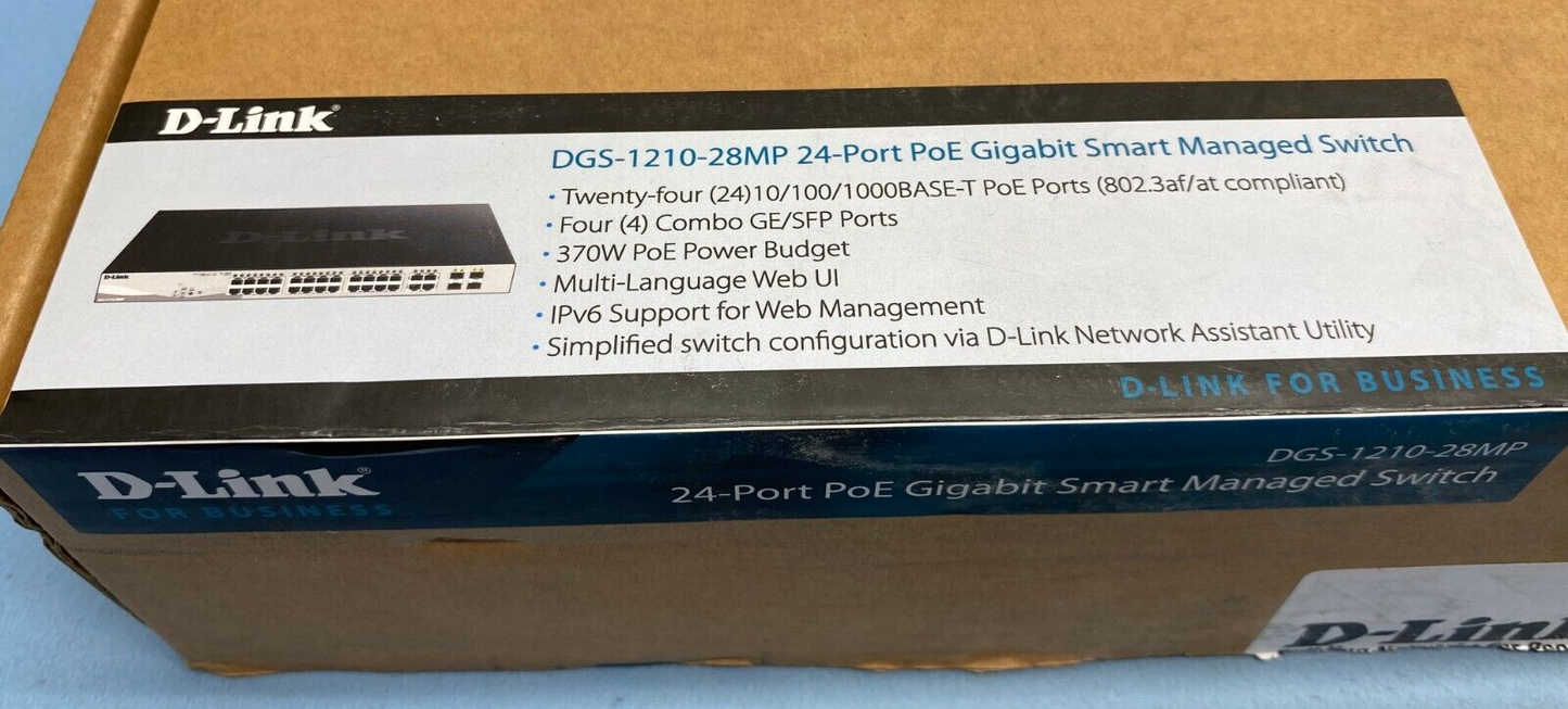 D-Link DGS-1210-28MP / 24-Port PoE Gigabit Smart Managed Switch