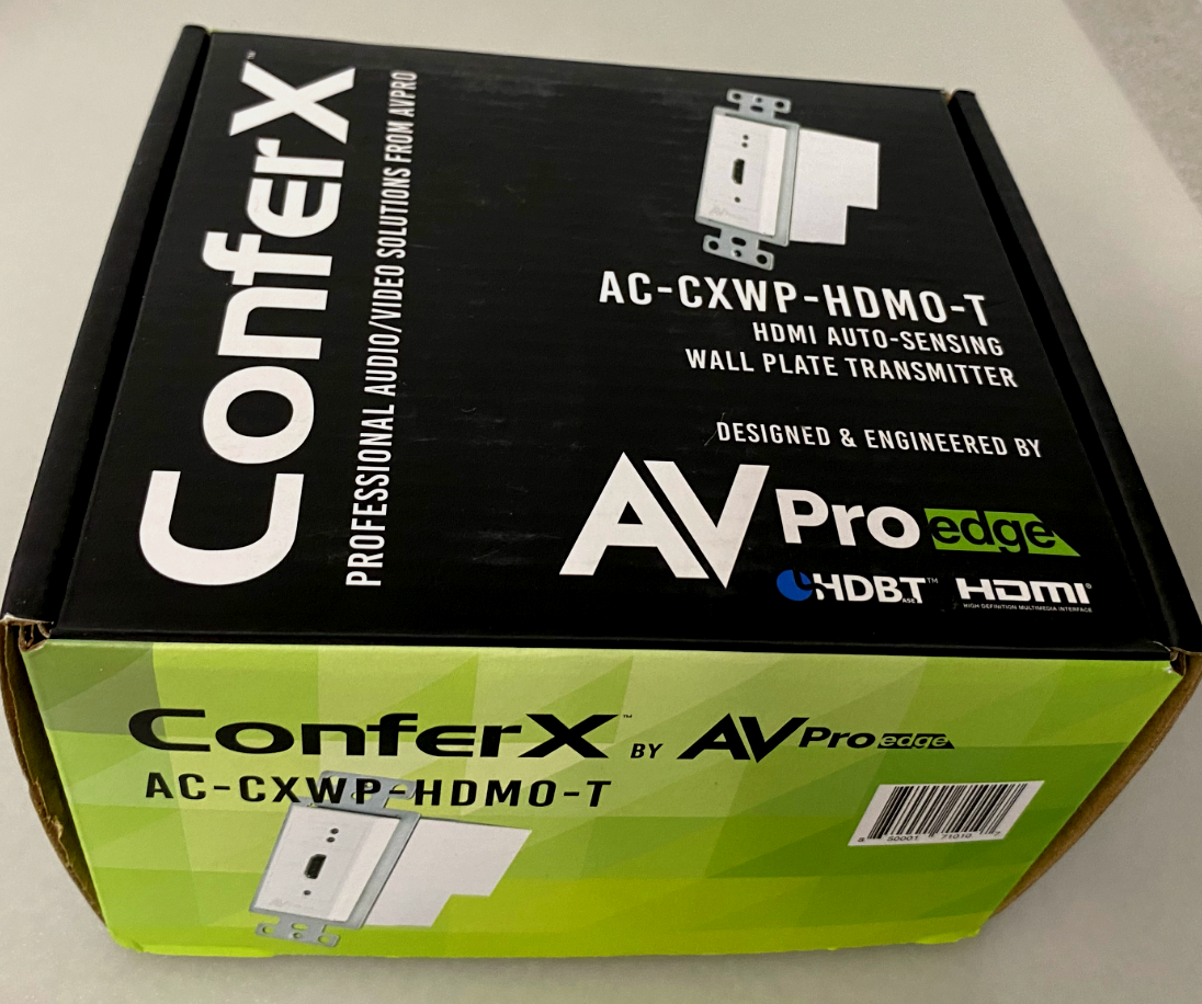 AVProEdge ConferX AC-CXWP-HDM0-T HDMI Auto-Sensing Wall Plate Transmitter